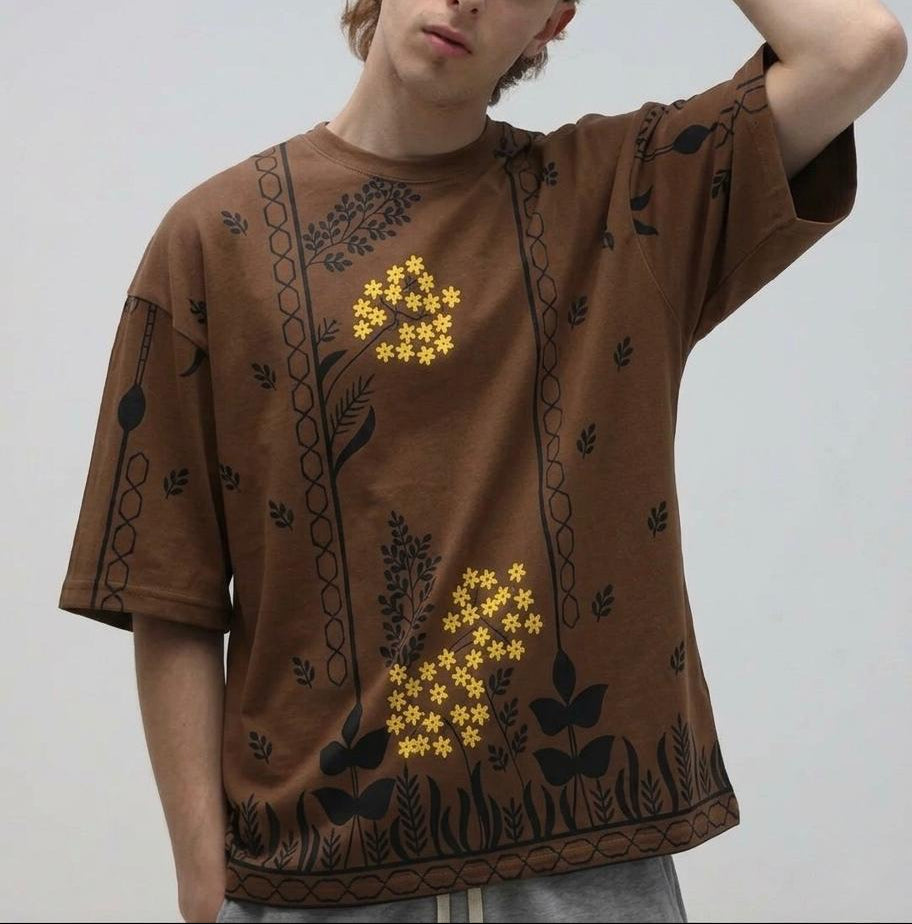 Graphic Printed Dropshoulder