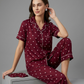Heart Print Night Suit