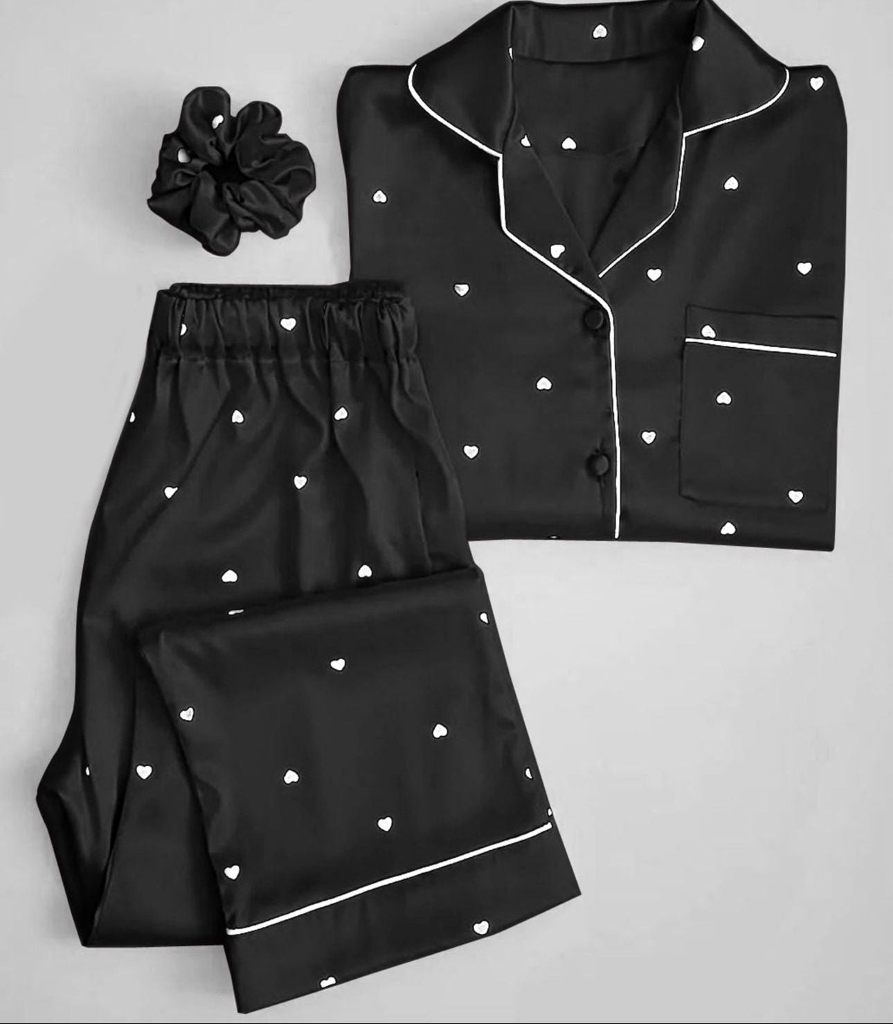 Heart Print Night Suit