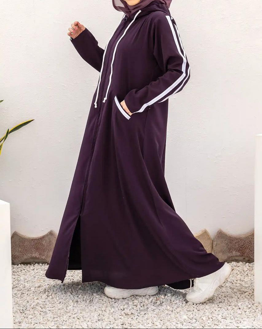 Hoodie Zipper Abaya
