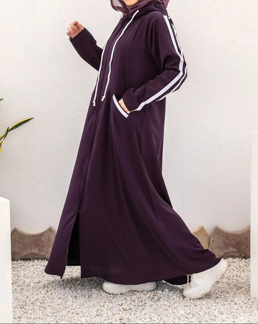 Hoodie Zipper Abaya