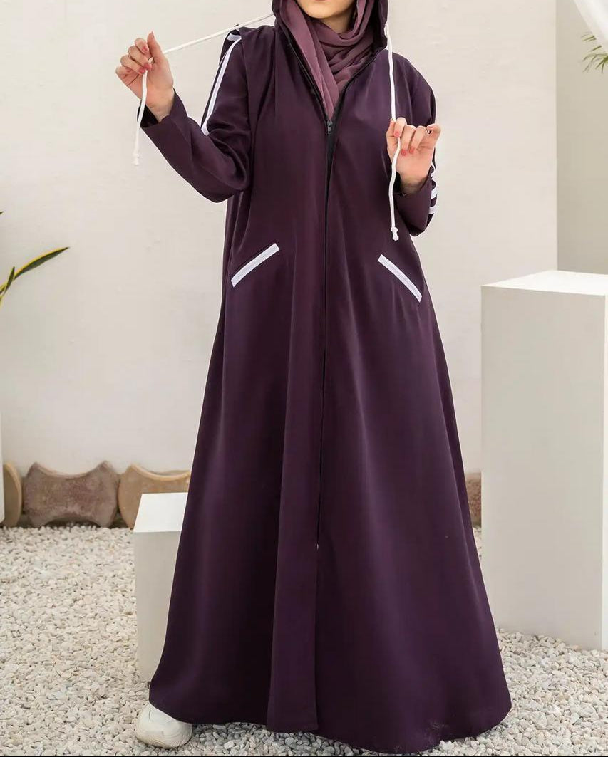 Hoodie Zipper Abaya