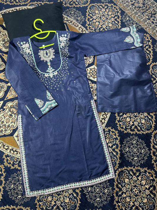 Kids 2Pcs Embroidered Suit