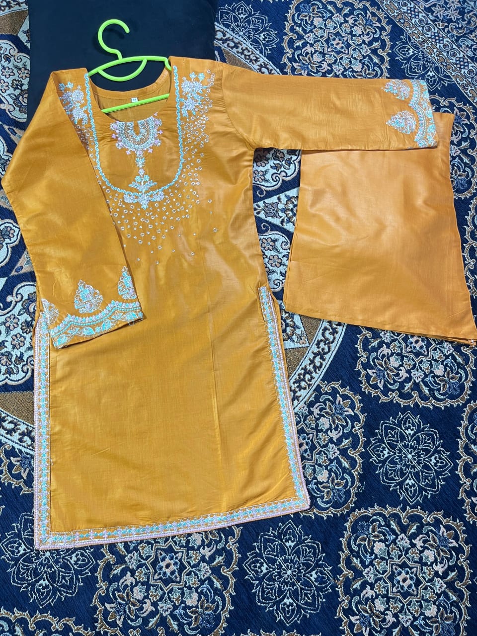 Kids 2Pcs Embroidered Suit