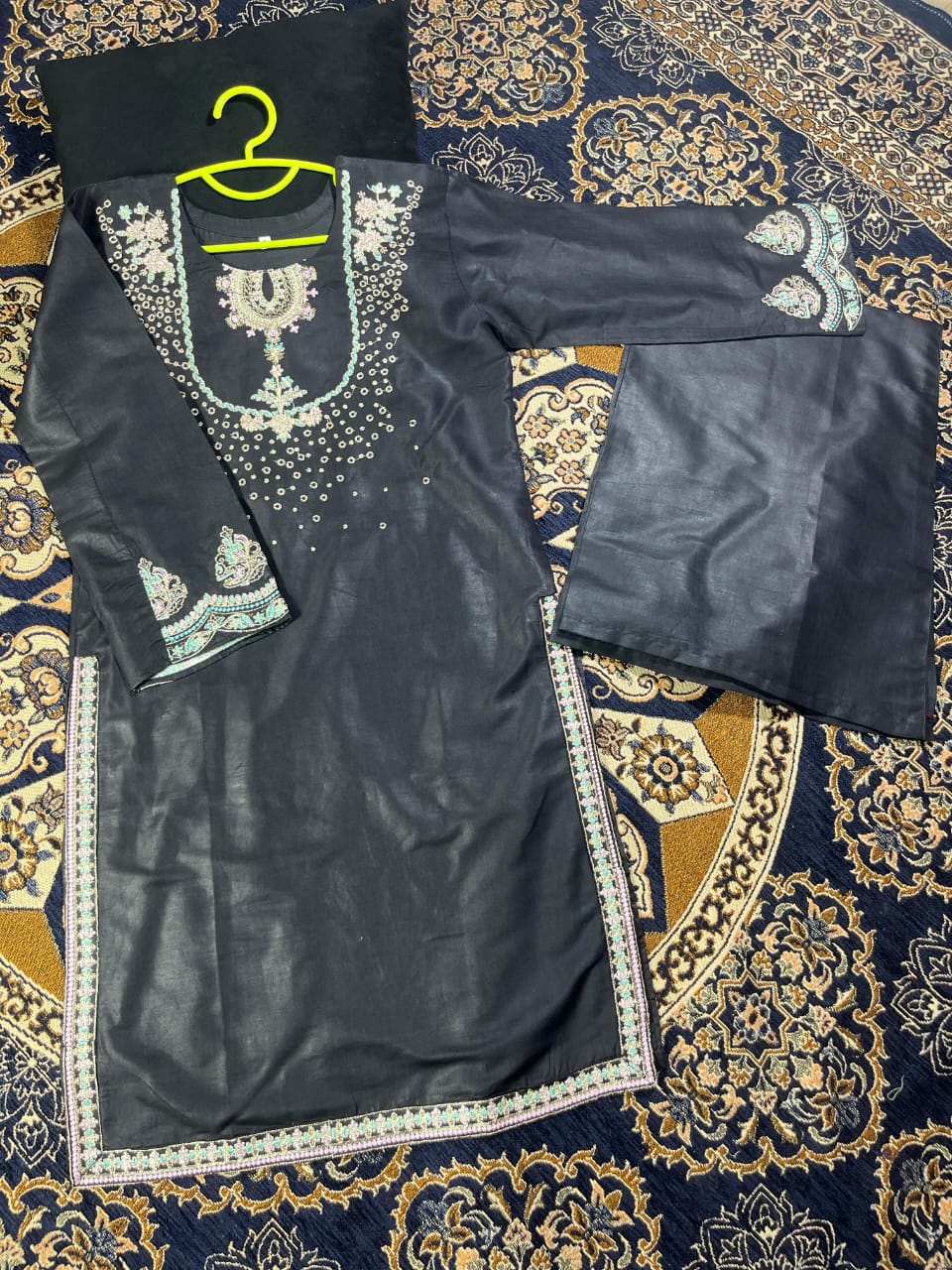 Kids 2Pcs Embroidered Suit