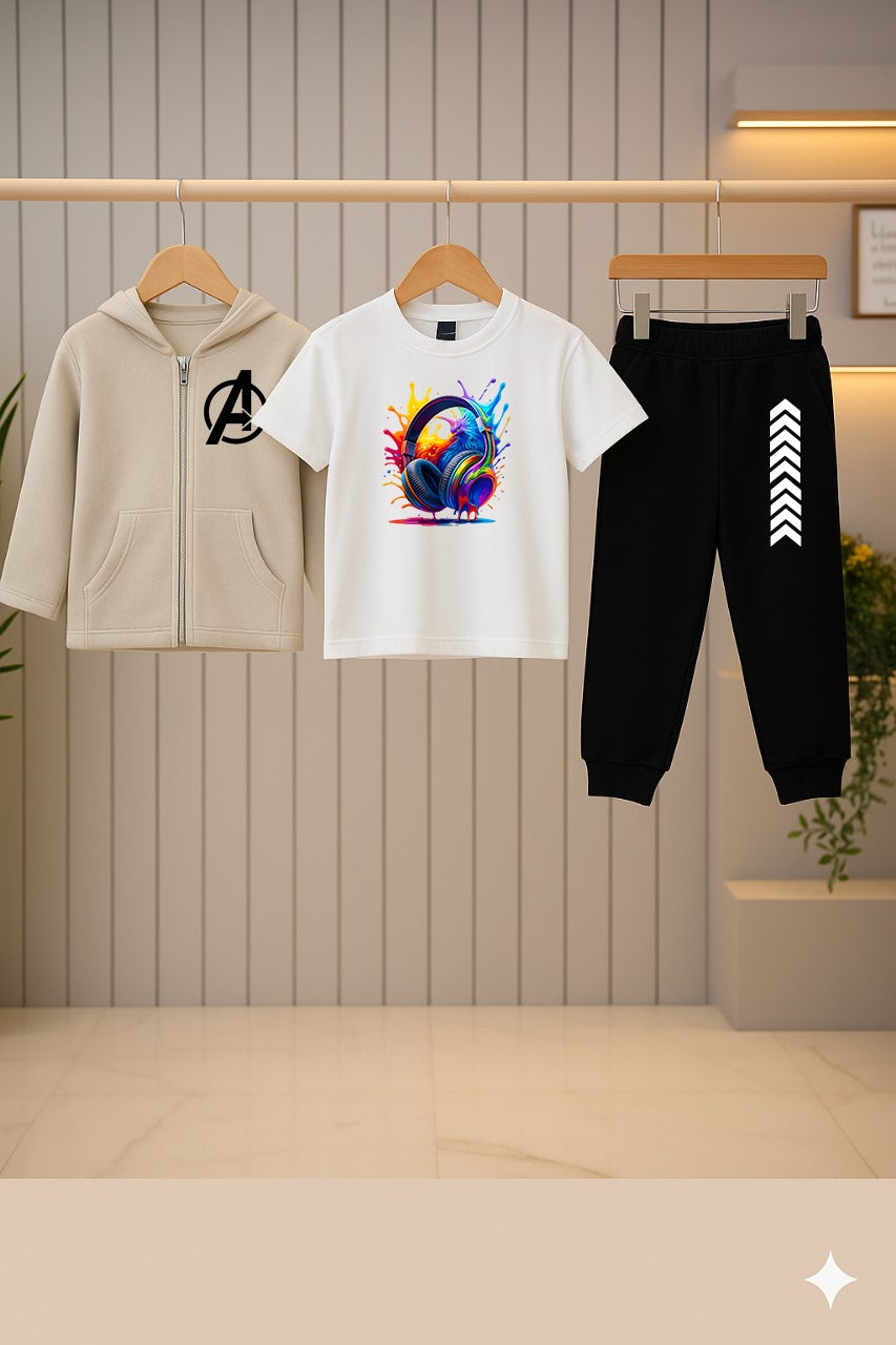 Kids Hoodie Zipper Set