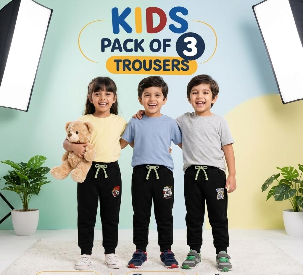 Kids Pack Of 3 Trouser