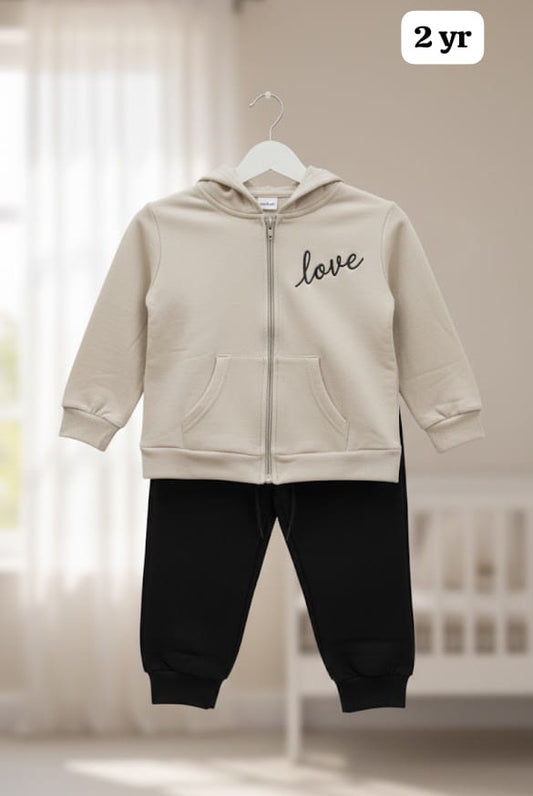 Kids Printed Zipper Tracksuit