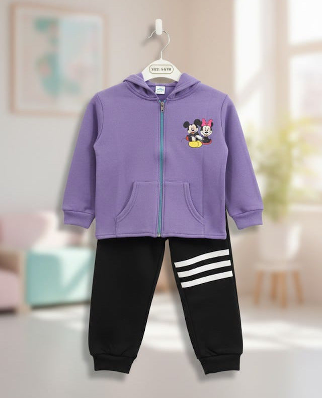 Kids Printed Zipper Tracksuit