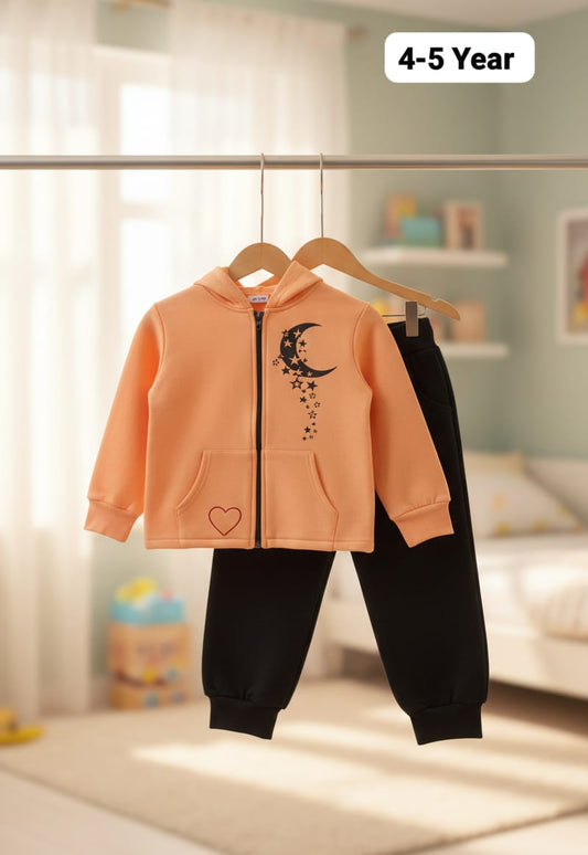 Kids Printed Zipper Tracksuit