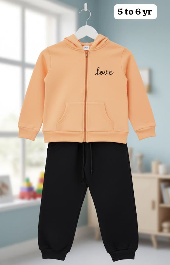 Kids Printed Zipper Tracksuit