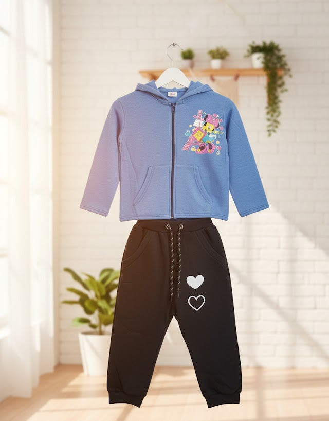 Kids Printed Zipper Tracksuit