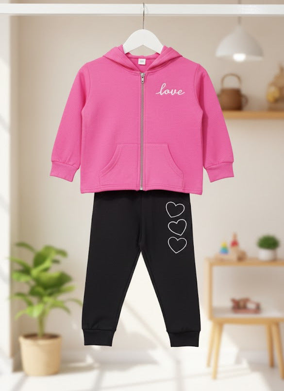 Kids Printed Zipper Tracksuit