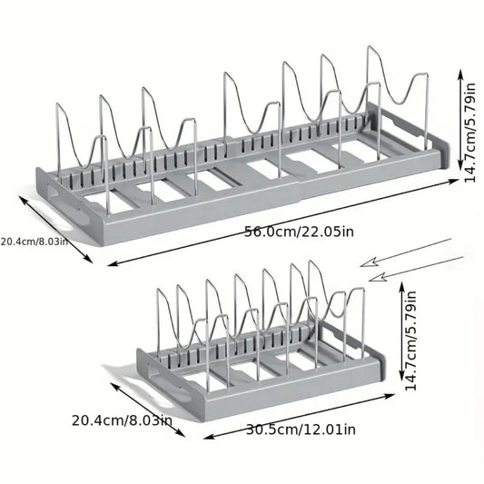 Kitchen Cabinet Pot Organizer Rack