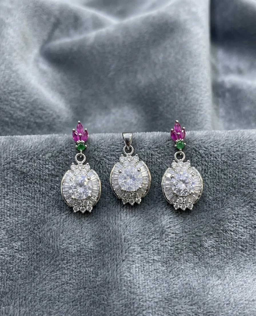 Locket Earring Set Without Chain