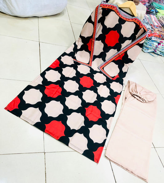 Long Printed Shirt Suit