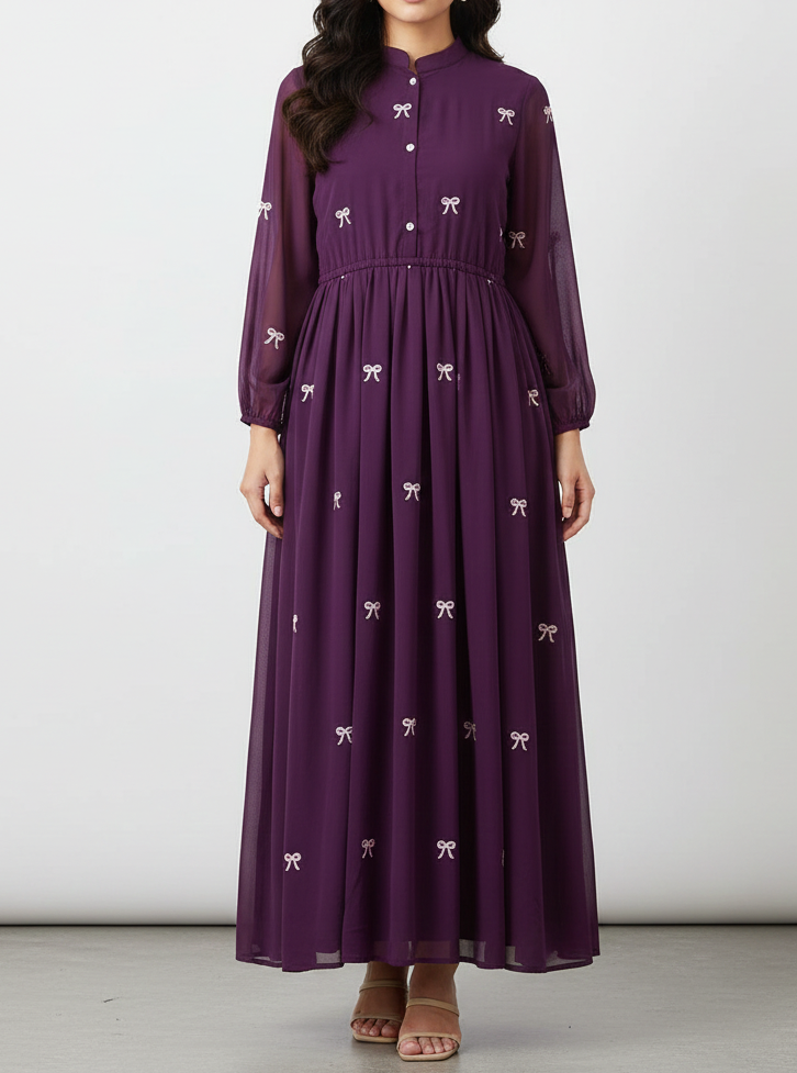 Long Embriodered maxi