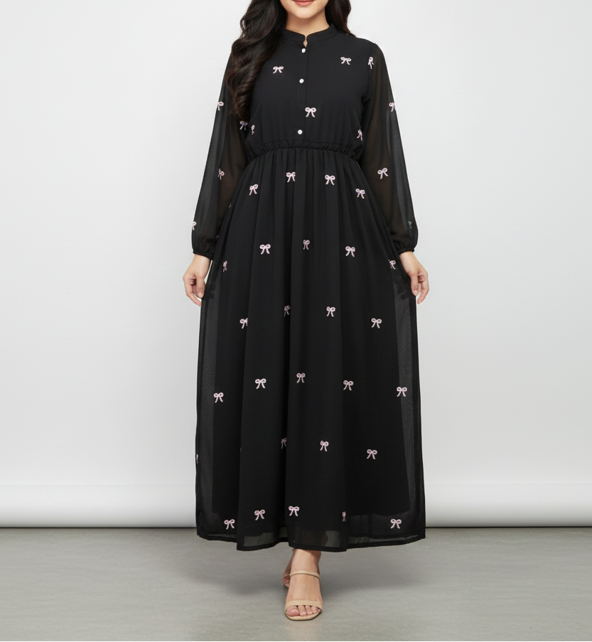 Long Embriodered maxi