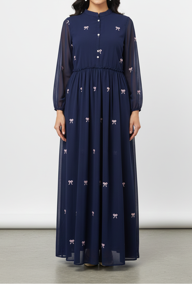 Long Embriodered maxi