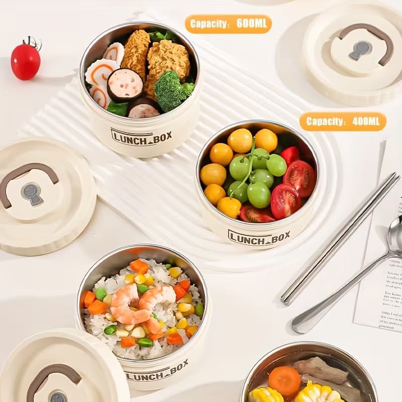 3 Pcs Stainless Steel Lunch Boxes