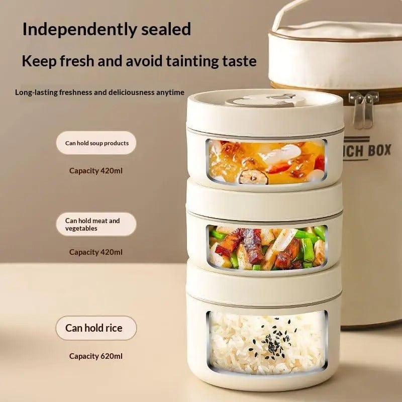3 Pcs Stainless Steel Lunch Boxes