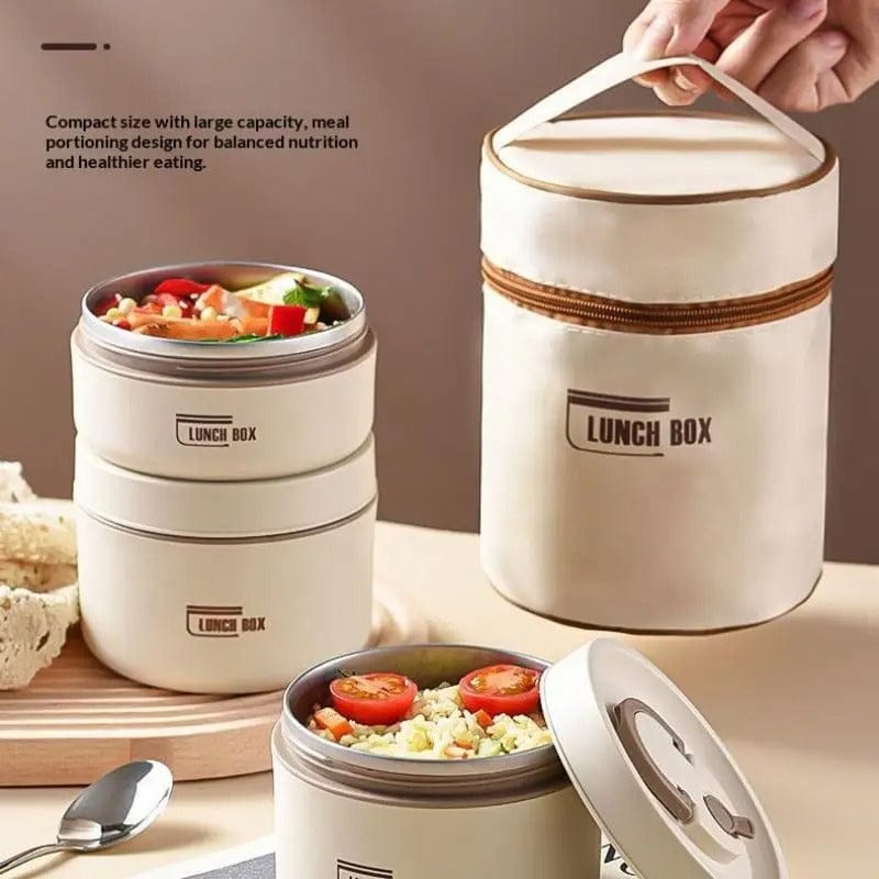 3 Pcs Stainless Steel Lunch Boxes