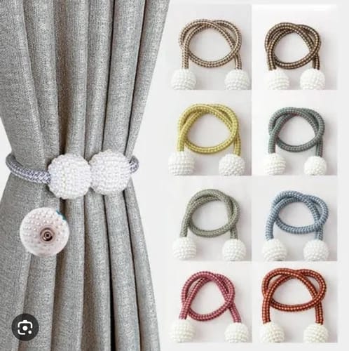 Magnetic Pearl Curtain Tiebacks