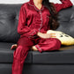 Maroon Viscose Silk-Night