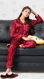 Maroon Viscose Silk-Night