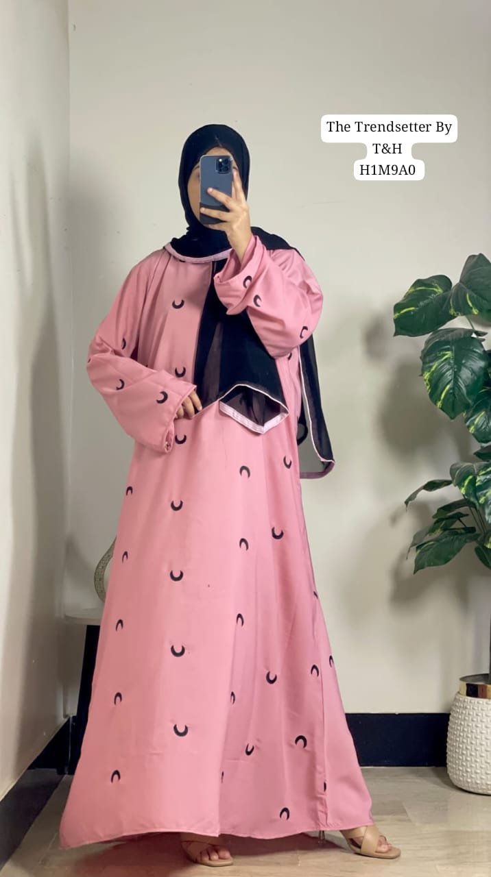 Moon Embroidered Abaya