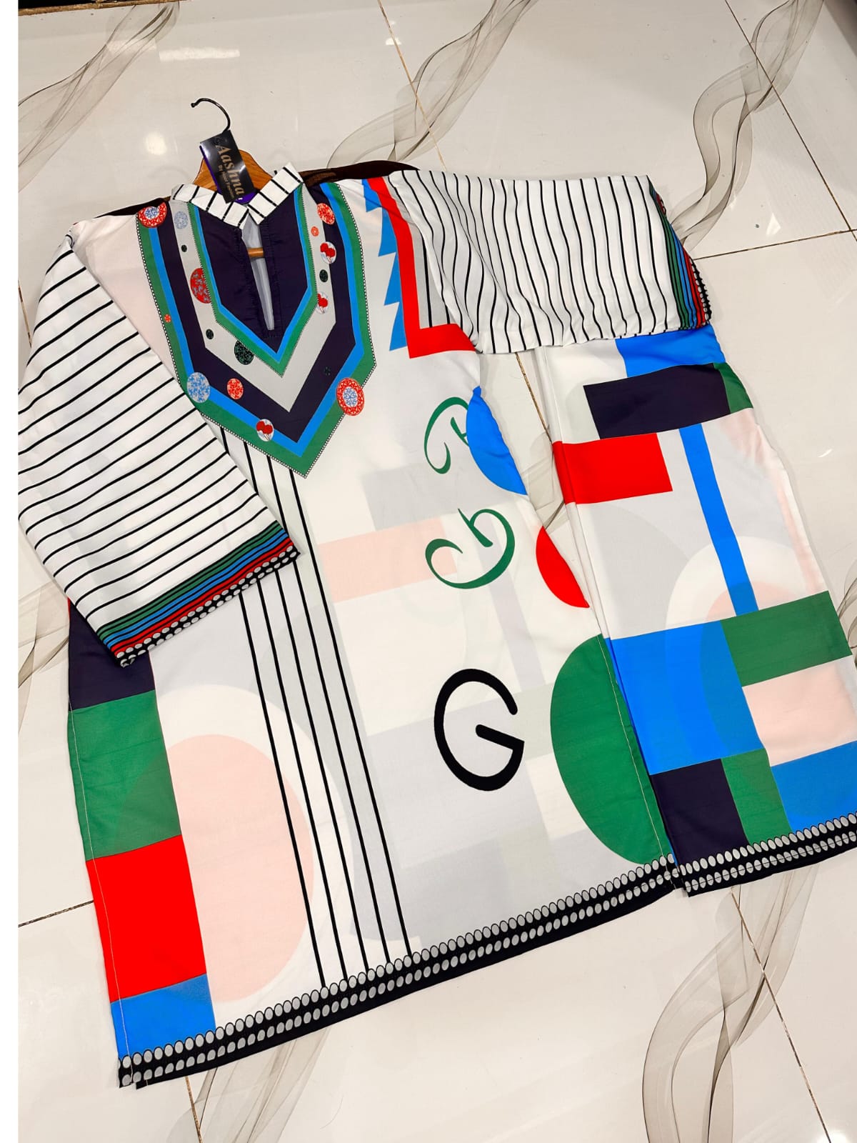 Multi-Alphabet Print Suit