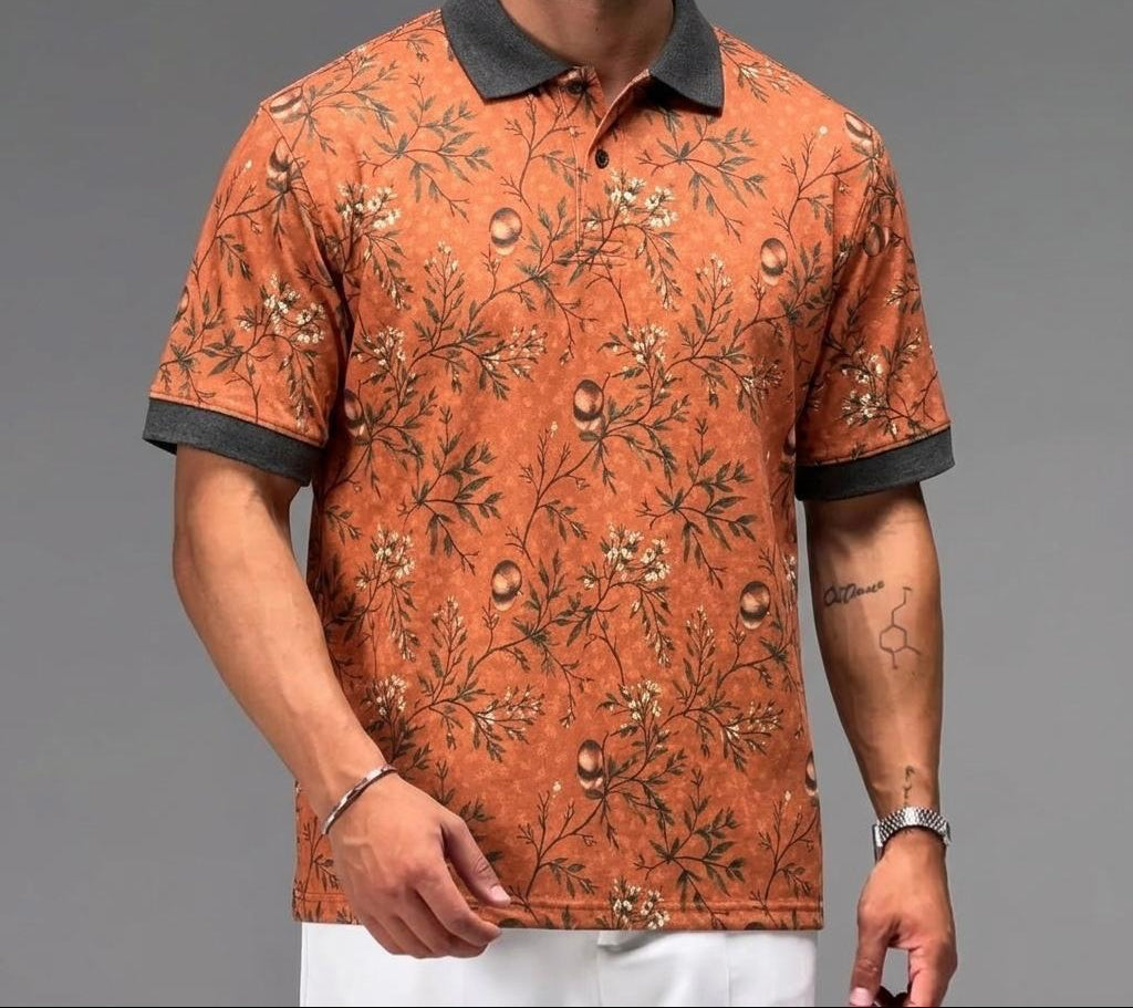 Multi Printed Collar Polo