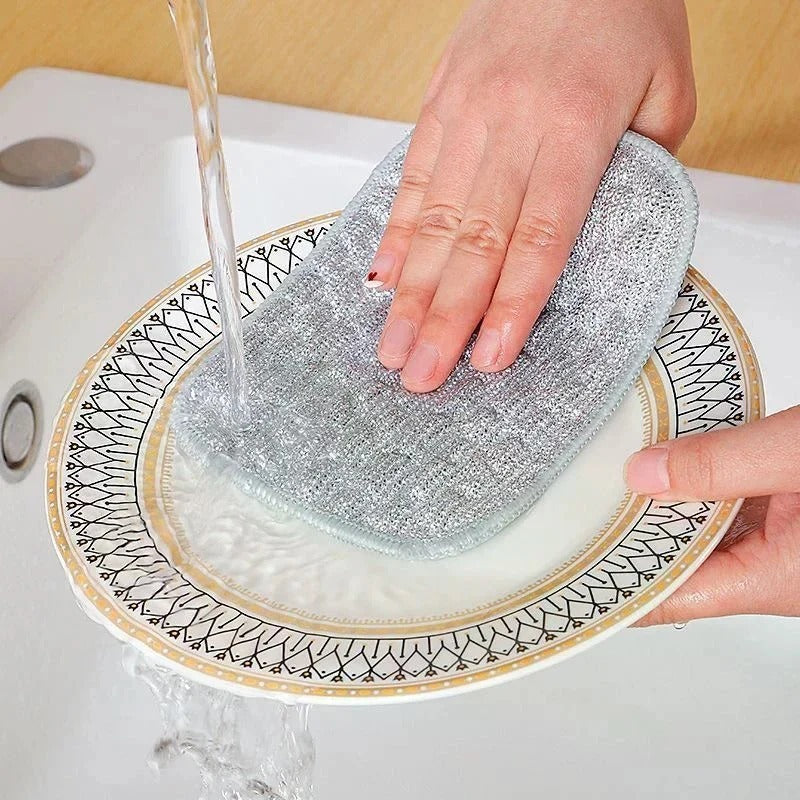 Pack of 4 Double-Sided Dishwashing Sponge
