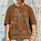 Palm Tree Graphic Printed Dropshoulder