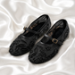 Pearl Embroidered Flat