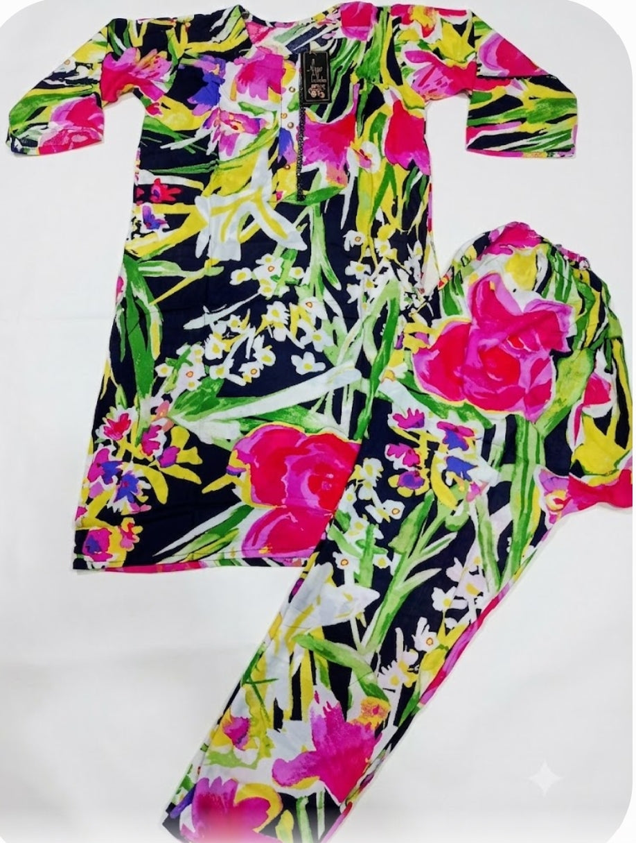 Printed 2-Piece Suit