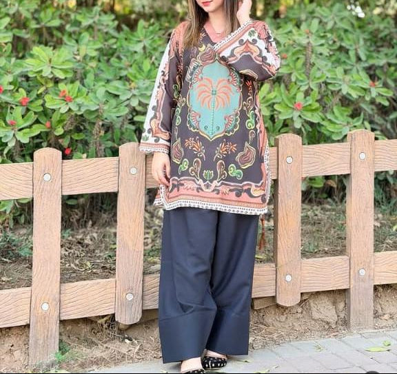 Printed 2 Piece Dress