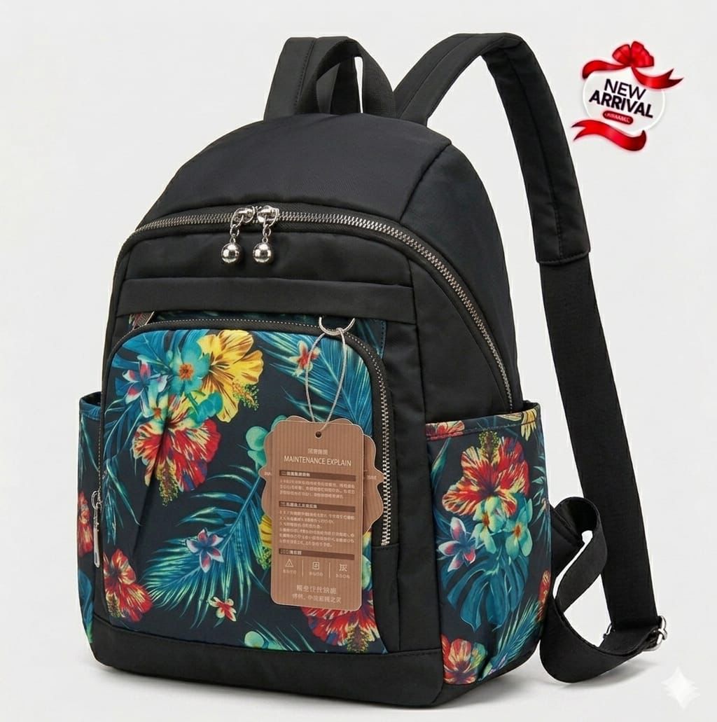 Printed Parachute Backpack