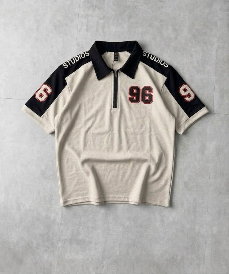 Printed Zip Polo