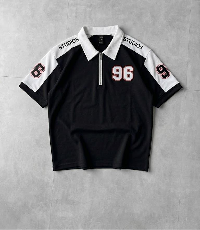 Printed Zip Polo