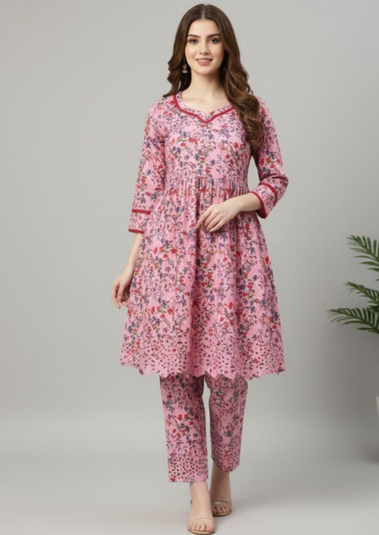 2Pc Printed Frock