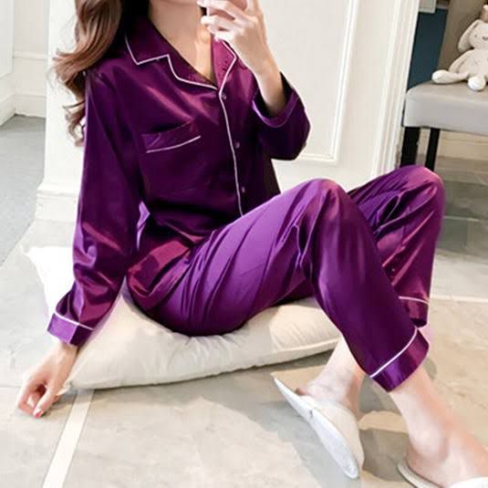 Purple Viscose Silk-Night