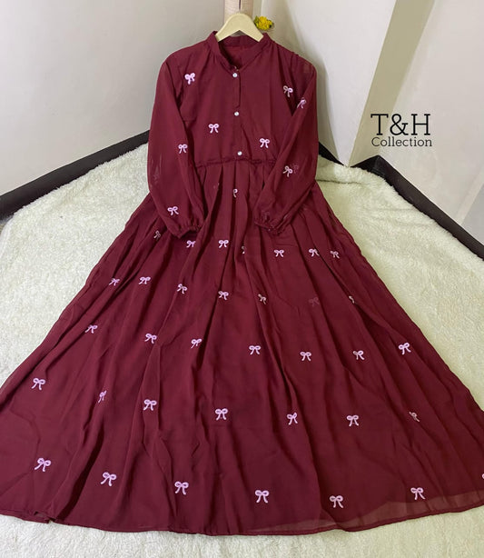 Long Embriodered maxi