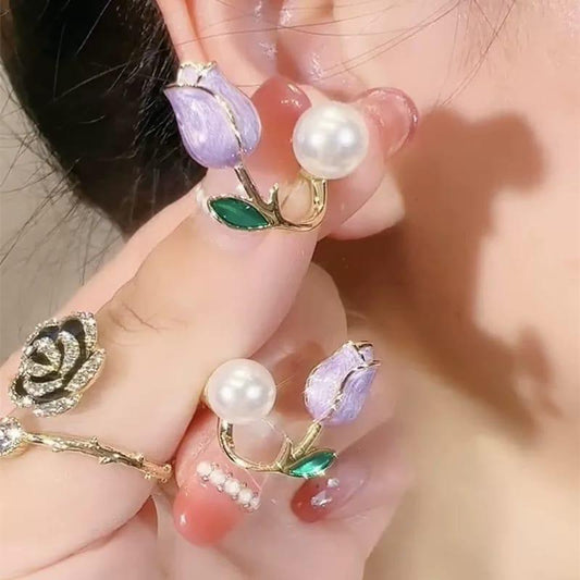 Rose Pearl Earrings