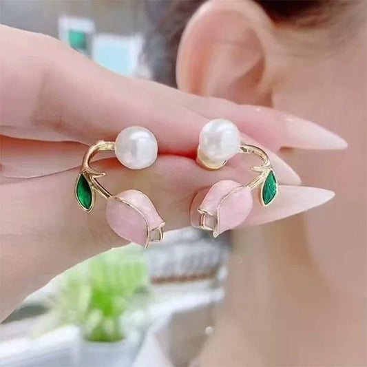 Rose Pearl Earrings