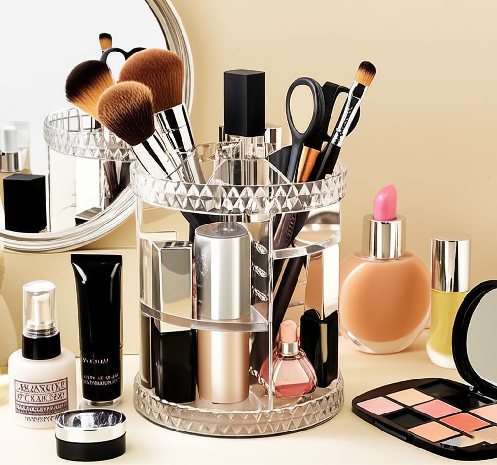 Rotating Cosmetics Storage Rack