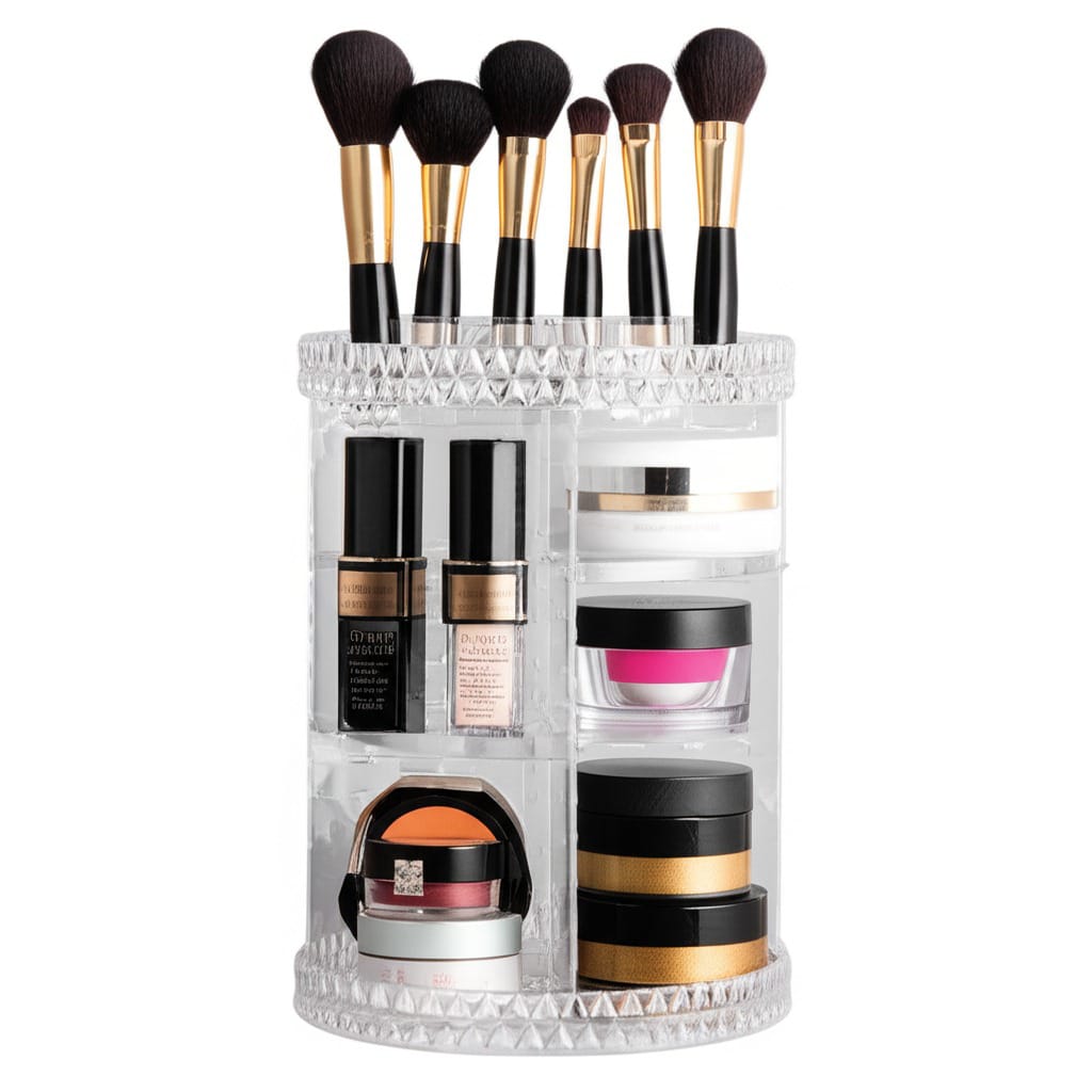 Rotating Cosmetics Storage Rack