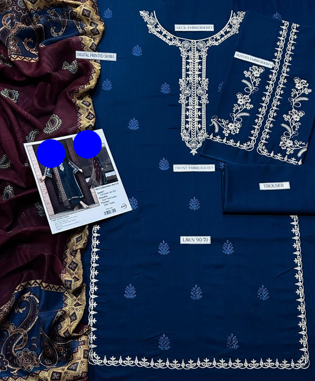 3-Piece Unstitched Suit