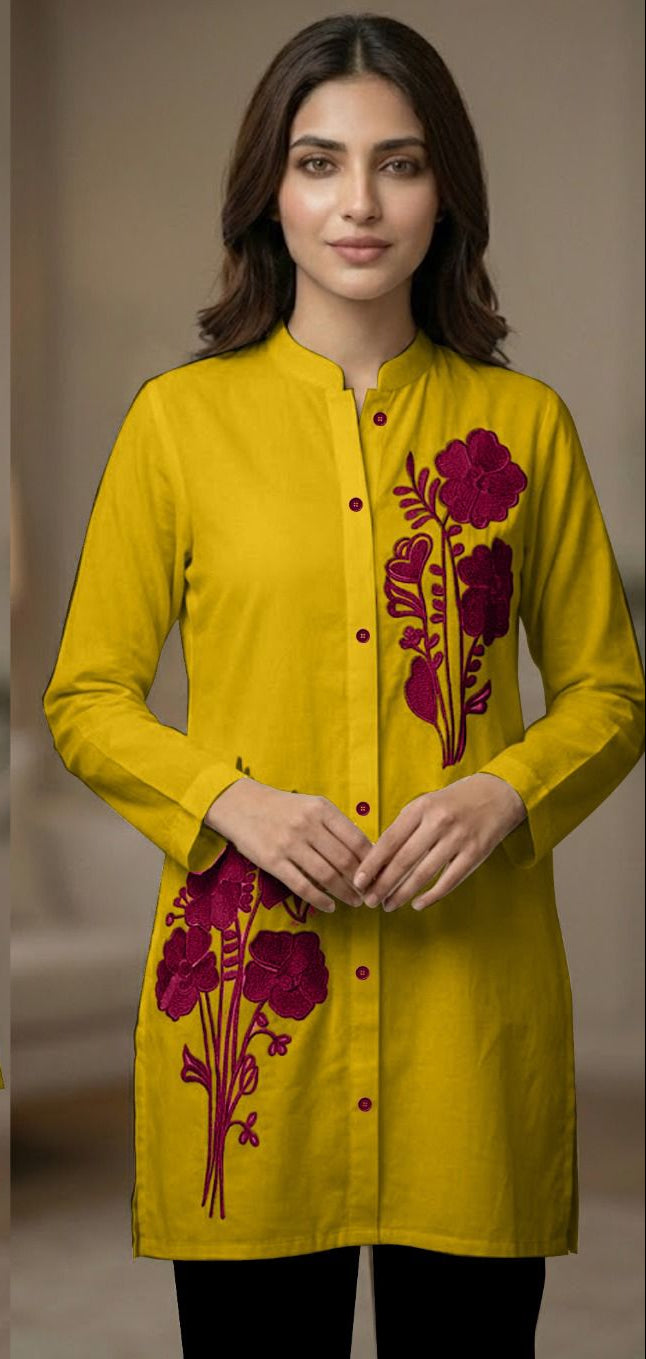 Side Embroidery Top