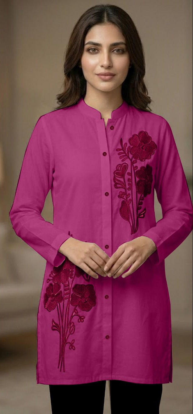 Side Embroidery Top